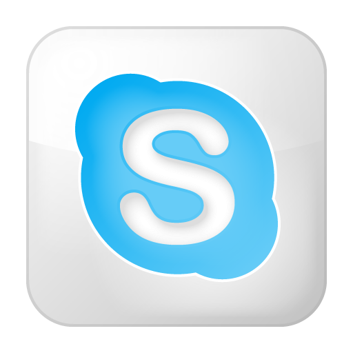 Box, skype, social, white icon