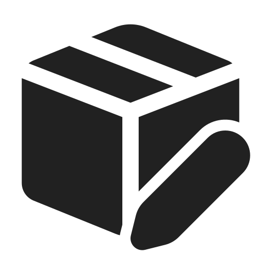 Ic, fluent, box, edit, filled icon