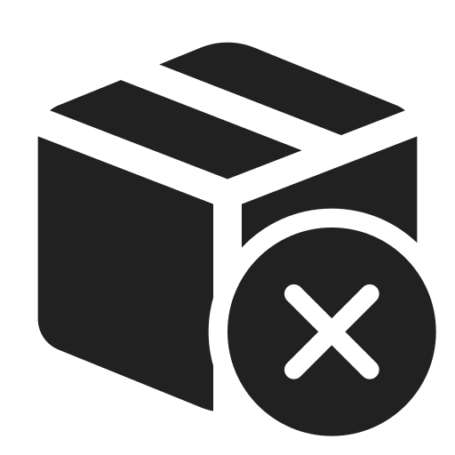 Ic, fluent, box, dismiss, filled icon