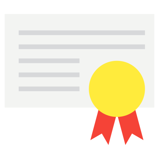 Achievement, award, certificate, certification, education, recognition, school icon