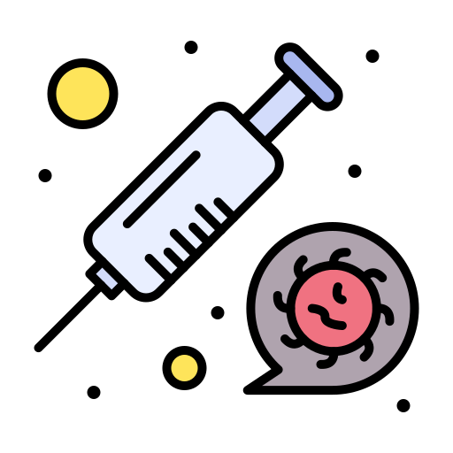 Coronavirus, medicine, syring, vaccine icon