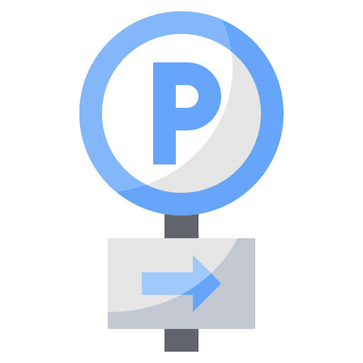 Automobile, car, parking, sign, signaling, signs icon