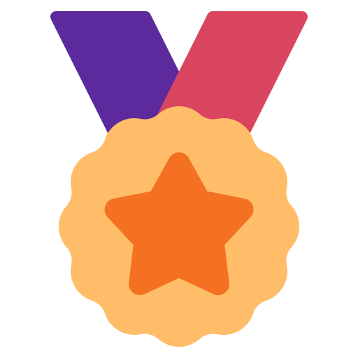 Achievement, award, badge, medal, success, trophy, winner icon