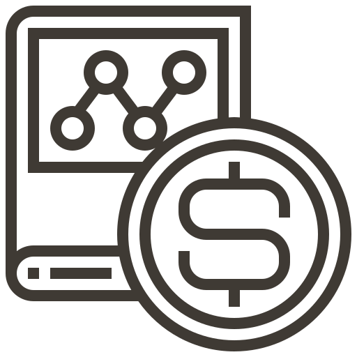 Accounting, finance, book, cash, coin, currency, money icon