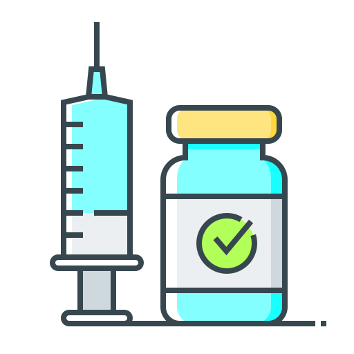 Antivirus, injection, medicine, syringe, vaccine, virus icon