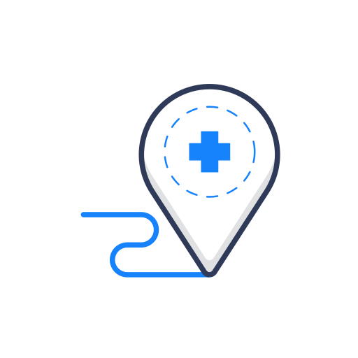 Health, healthcare, location, map, medicine, navigation icon