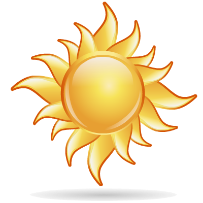 Bright, sun, weather icon