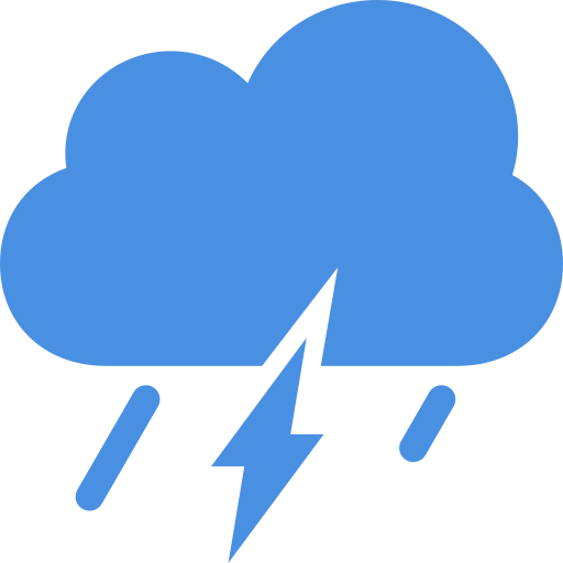 Cloud, cloudy, lightning, rain, thunder, weather icon