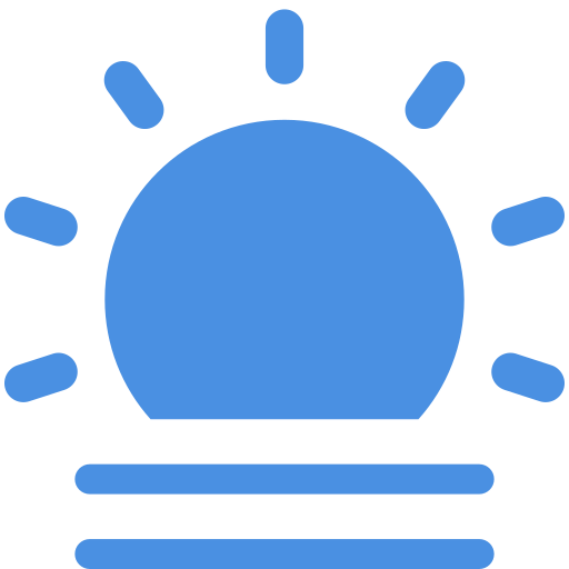Foggy, forecast, sun, sunny, weather icon