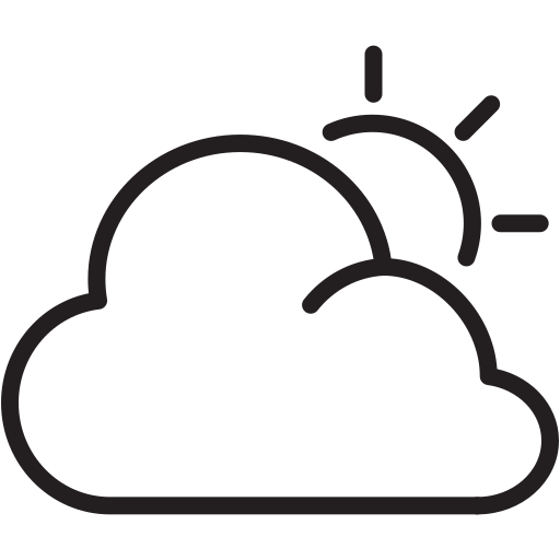 Cloud, cloudy, overcast, sun, weather icon