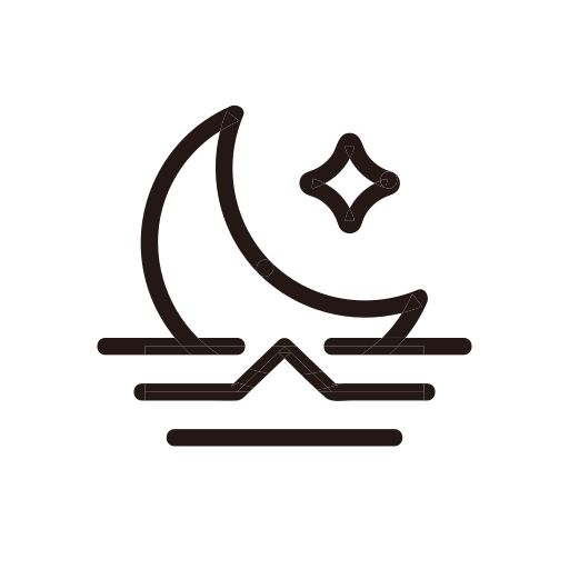 Moon, moonrise, night, weather icon