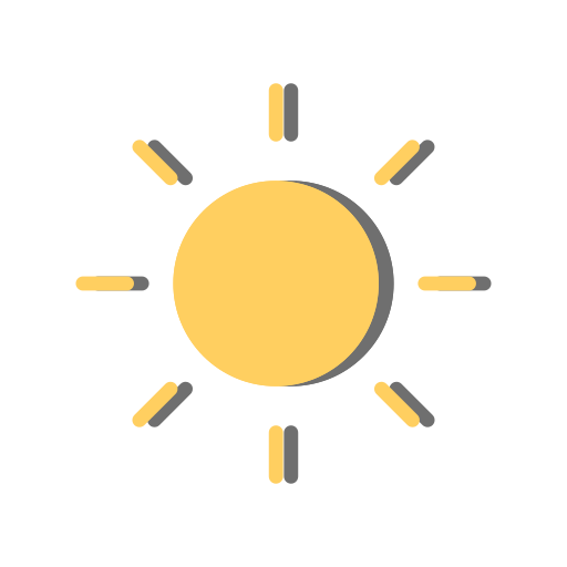 Day, forecast, morning, sun, sunny, weather icon