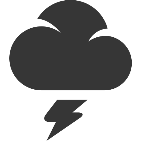 Weather, flash, storm, grey, cloud icon
