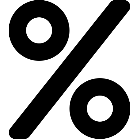 Percent, sign icon