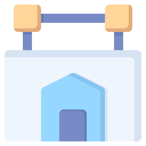 Holiday, hotel, motel, sign, travel icon
