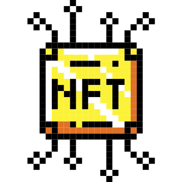 Nft, sign icon