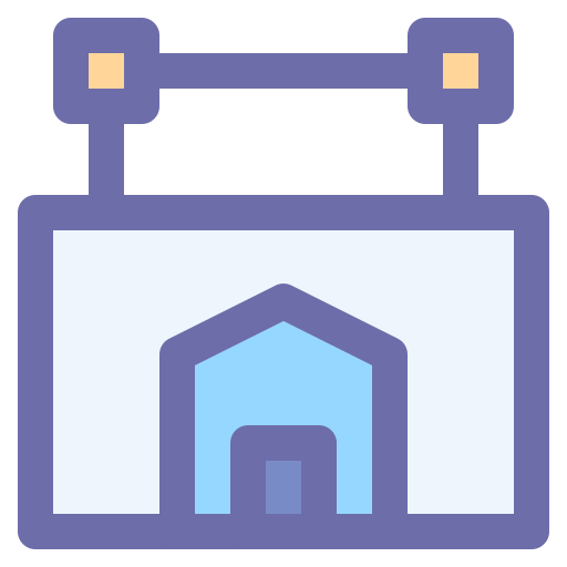Holiday, hotel, motel, sign, travel icon