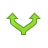 Arrow, split, up icon