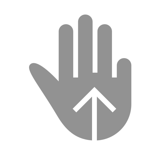 Swipe, fingers, three, up icon