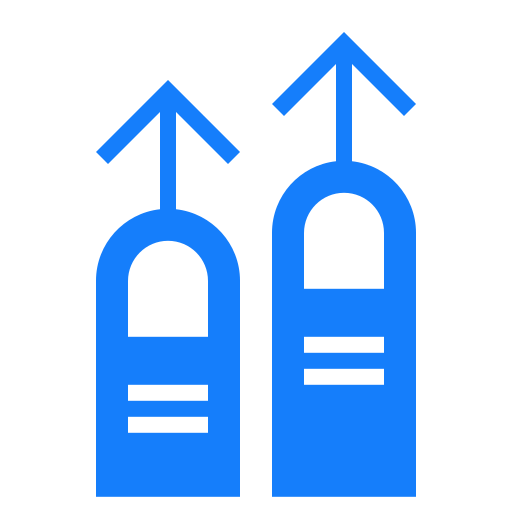 Swipe, fingers, two, up icon