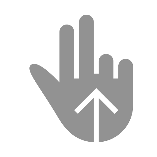 Swipe, up, fingers, two icon