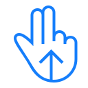 Swipe,Up,Fingers,Two ok 