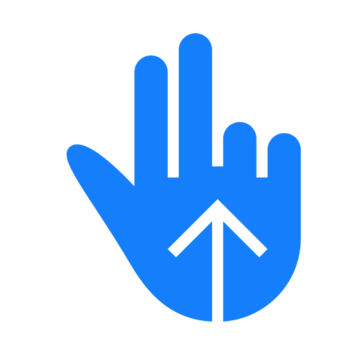 Swipe, fingers, two, up icon