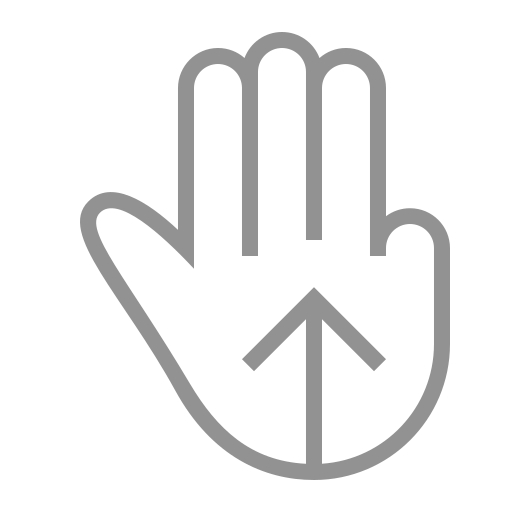 Swipe, three, up, fingers icon