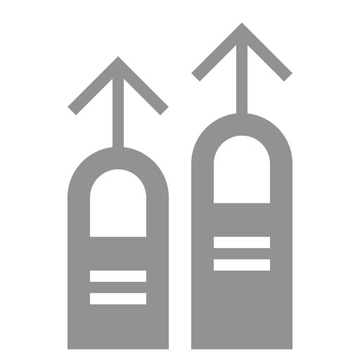 Swipe, up, fingers, two icon