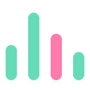 Barchart,Blue,Pink,Arrow,Up