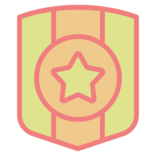 Achievement, award, badge, medal, shield, success, trophy icon