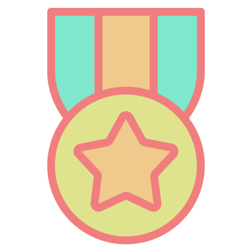 Achievement, award, badge, medal, success, trophy, winner icon