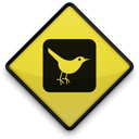 Yellow road sign icon 64x64