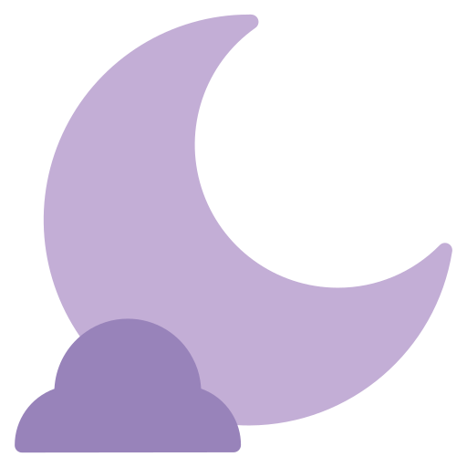 Climate, element, forecast, half, moon, night, weather icon
