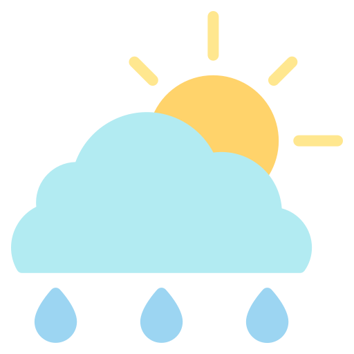 Climate, cloud, element, forecast, rain, sunny, weather icon