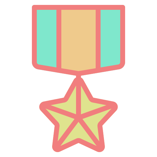 Achievement, award, badge, medal, success, trophy, winner icon