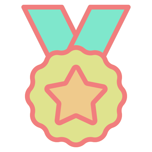 Achievement, award, badge, medal, success, trophy, winner icon