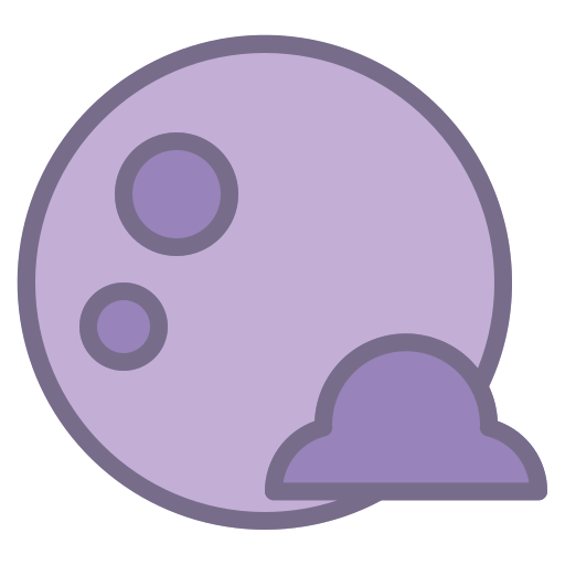 Climate, cloud, element, forecast, moon, night, weather icon