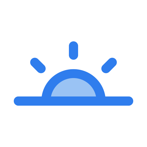 Forecast, holiday, rise, summer, sun, sunset, weather icon