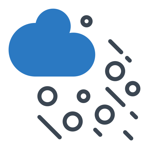Rain, season, snow, snowstorm, weather, winter icon