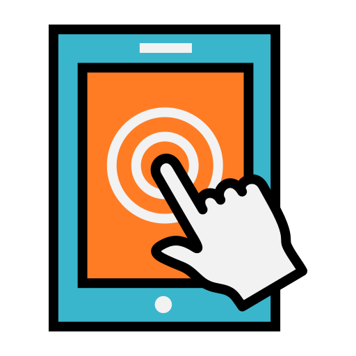 Screen, seo, touch, monitor, web icon