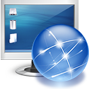 Internet, monitor, online, screen icon