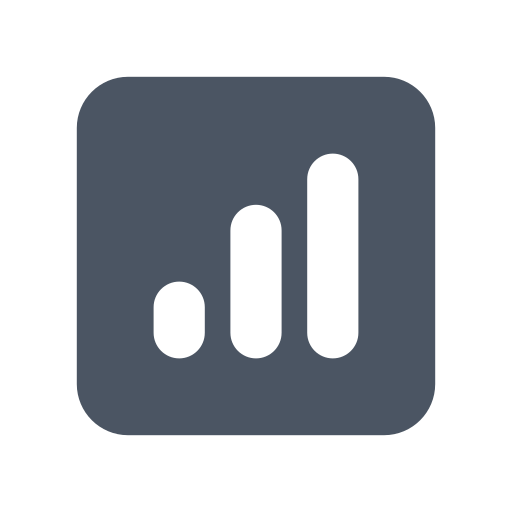 Bar, chart, square icon