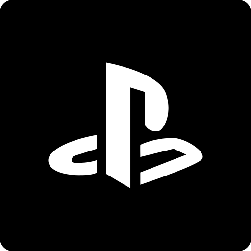 Media, playstation, social, square icon