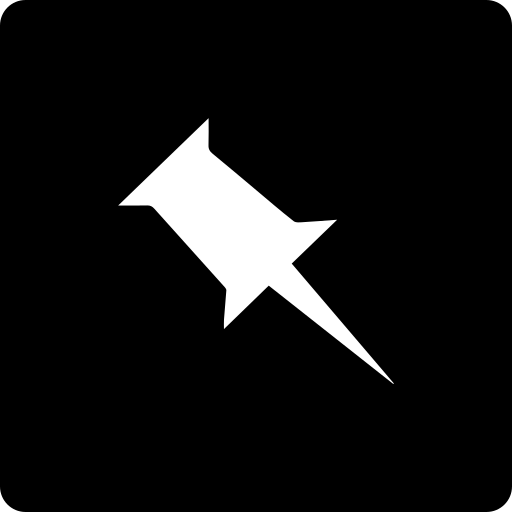 Media, pinboard, social, square icon