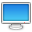 Computer, monitor, on, screen icon