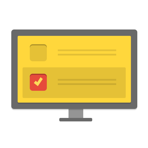 Monitor, checklist, screen, imac, display, device, technology icon