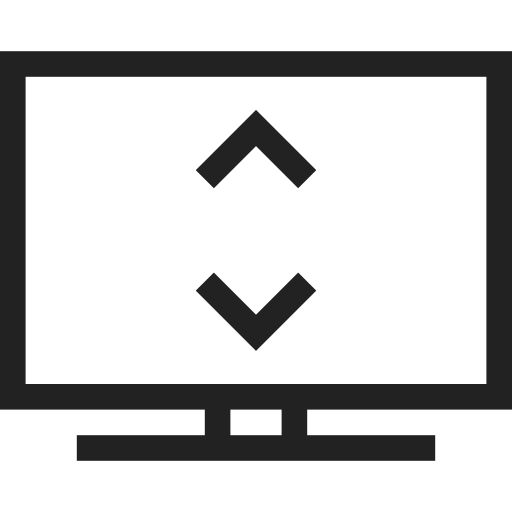 Computer, height, monitor, screen, display, interface, vue icon