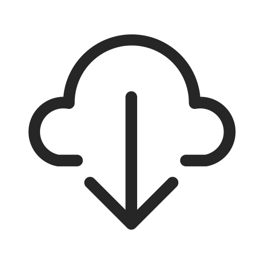 User, interface, cloud, download, ui, communication, work icon