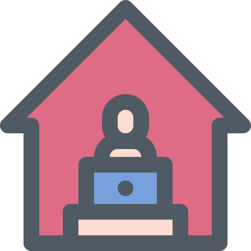 Freelance, home, job, work icon